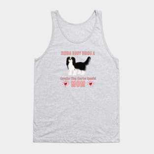 Kinda Busy Being a Cavalier Mom, Tri-Colored Tank Top